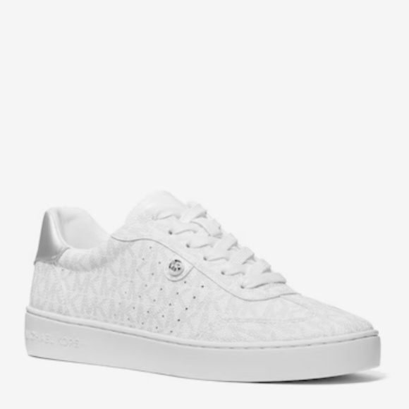 New Michael Kors Women's White Logo Scotty Sneakers - Picture 1 of 3